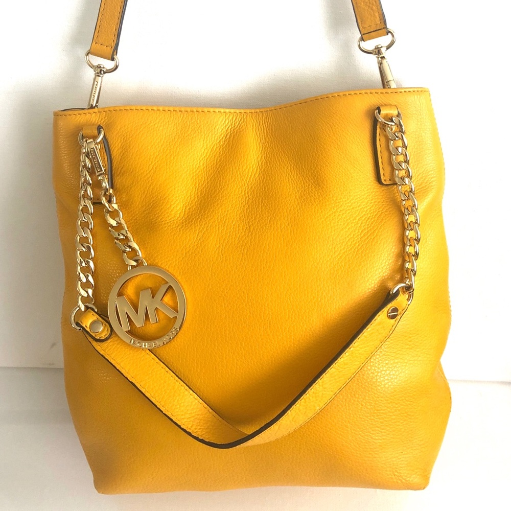 Michael Kors Leather Crossbody Messenger Bag - Picture 2 of 5
